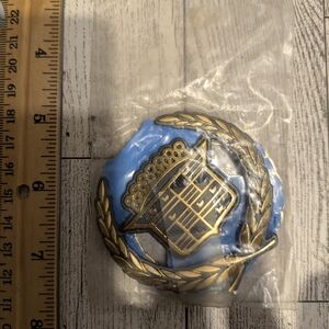 cadillac Blue and Gold Crest Emblem